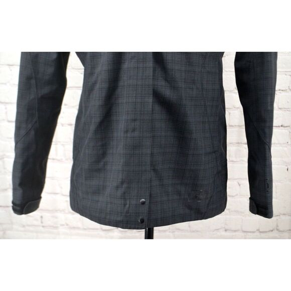 REI Outdoors Women's Full Zip Hooded Jacket SIZE MEDIUM Charcoal Gray Plaid - Picture 3 of 8